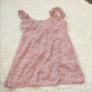 Floral Pink Sleeveless Dress